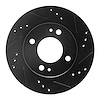 E-Line Drilled & Slotted Black Brake Rotor, 2014-2015 Mitsubishi, Position: Front Right - image 1