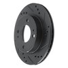 E-Line Drilled & Slotted Black Brake Rotor, 2014-2015 Mitsubishi, Position: Front Right - image 2