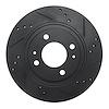 E-Line Drilled & Slotted Black Brake Rotor, 2012-2017 Mitsubishi, Position: Front Right - image 1
