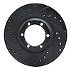 E-Line Drilled & Slotted Black Brake Rotor, 1986-1996 Fits Multiple Makes/Models, Position: Front Left - image 1