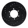 E-Line Drilled & Slotted Black Brake Rotor, 1987-1989 Fits Multiple Makes/Models, Position: Front Right - image 4