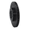 E-Line Drilled & Slotted Black Brake Rotor, 1990-2004 Mitsubishi, Position: Front Right - image 4