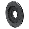 E-Line Drilled & Slotted Black Brake Rotor, 1998-2004 Mitsubishi, Position: Front Left - image 1