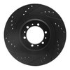 E-Line Drilled & Slotted Black Brake Rotor, 1998-2004 Mitsubishi, Position: Front Left - image 4