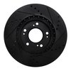 E-Line Drilled & Slotted Black Brake Rotor, 2004-2011 Mitsubishi, Position: Front Left - image 4