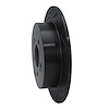 E-Line Drilled & Slotted Black Brake Rotor, 2004-2011 Mitsubishi, Position: Rear Left - image 1