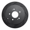 E-Line Drilled & Slotted Black Brake Rotor, 2004-2011 Mitsubishi, Position: Rear Left - image 2