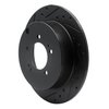 E-Line Drilled & Slotted Black Brake Rotor, 2007-2015 Mitsubishi, Position: Rear Left - image 2