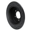 E-Line Drilled & Slotted Black Brake Rotor, 2007-2015 Mitsubishi, Position: Rear Left - image 3