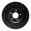E-Line Drilled & Slotted Black Brake Rotor, Fits Select Mitsubishi, Position: Rear Left - image 3