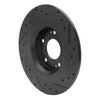 E-Line Drilled & Slotted Black Brake Rotor, Fits Select Mitsubishi, Position: Rear Left - image 4