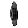 E-Line Drilled & Slotted Black Brake Rotor, Fits Select Mitsubishi, Position: Rear Right - image 1