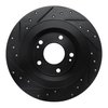 E-Line Drilled & Slotted Black Brake Rotor, Fits Select Mitsubishi, Position: Rear Right - image 2