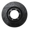 E-Line Drilled & Slotted Black Brake Rotor, 2005-2020 Fits Multiple Makes/Models, Position: Front Left - image 3