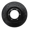 E-Line Drilled & Slotted Black Brake Rotor, 2005-2020 Fits Multiple Makes/Models, Position: Front Right - image 1