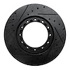 E-Line Drilled & Slotted Black Brake Rotor, 2005-2020 Fits Multiple Makes/Models, Position: Rear Right - image 1