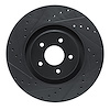 E-Line Drilled & Slotted Black Brake Rotor, Fits Select Fits Multiple Makes/Models, Position: Front Left - image 1
