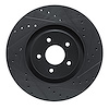 E-Line Drilled & Slotted Black Brake Rotor, Fits Select Fits Multiple Makes/Models, Position: Front Right - image 1