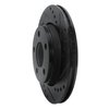 E-Line Drilled & Slotted Black Brake Rotor, 1985-1991 Audi/Porsche/Volkswagen, Position: Rear Right - image 2