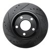 E-Line Drilled & Slotted Black Brake Rotor, 1985-1991 Audi/Porsche/Volkswagen, Position: Rear Right - image 4
