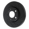 E-Line Drilled & Slotted Black Brake Rotor, 1985-1991 Audi/Porsche/Volkswagen, Position: Front Right - image 2