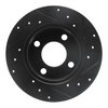 E-Line Drilled & Slotted Black Brake Rotor, 1989-1991 Audi/Porsche/Volkswagen, Position: Rear Left - image 4