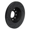 E-Line Drilled & Slotted Black Brake Rotor, 1990-1997 Audi/Porsche/Volkswagen, Position: Rear Right - image 4