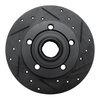 E-Line Drilled & Slotted Black Brake Rotor, 1996-2008 Audi/Porsche/Volkswagen, Position: Rear Right - image 4