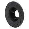 E-Line Drilled & Slotted Black Brake Rotor, 1998-2001 Audi/Porsche/Volkswagen, Position: Rear Right - image 2