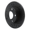 E-Line Drilled & Slotted Black Brake Rotor, 1998-2001 Audi/Porsche/Volkswagen, Position: Rear Right - image 4