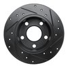 E-Line Drilled & Slotted Black Brake Rotor, 1999-2002 Audi/Porsche/Volkswagen, Position: Rear Left - image 3