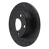 E-Line Drilled & Slotted Black Brake Rotor, 1999-2002 Audi/Porsche/Volkswagen, Position: Rear Right - image 1