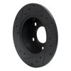 E-Line Drilled & Slotted Black Brake Rotor, 1999-2002 Audi/Porsche/Volkswagen, Position: Rear Right - image 4