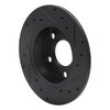E-Line Drilled & Slotted Black Brake Rotor, 1999-2005 Audi/Porsche/Volkswagen, Position: Rear Left - image 3