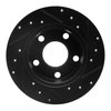 E-Line Drilled & Slotted Black Brake Rotor, 1999-2005 Audi/Porsche/Volkswagen, Position: Rear Left - image 4