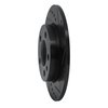 E-Line Drilled & Slotted Black Brake Rotor, 2001-2006 Audi/Porsche/Volkswagen, Position: Rear Right - image 2