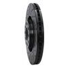 E-Line Drilled & Slotted Black Brake Rotor, 1998-2009 Audi/Porsche/Volkswagen, Position: Front Left - image 3