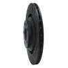 E-Line Drilled & Slotted Black Brake Rotor, 2005-2011 Audi/Porsche/Volkswagen, Position: Rear Right - image 2