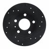 E-Line Drilled & Slotted Black Brake Rotor, 2002-2006 Audi/Porsche/Volkswagen, Position: Rear Left - image 2
