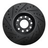 E-Line Drilled & Slotted Black Brake Rotor, 1997-2006 Audi/Porsche/Volkswagen, Position: Front Right - image 2