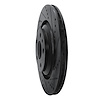 E-Line Drilled & Slotted Black Brake Rotor, 2007-2011 Audi/Porsche/Volkswagen, Position: Rear Right - image 1