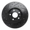 E-Line Drilled & Slotted Black Brake Rotor, 2008-2015 Audi/Porsche/Volkswagen, Position: Rear Right - image 2