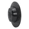 E-Line Drilled & Slotted Black Brake Rotor, 2008-2015 Audi/Porsche/Volkswagen, Position: Rear Right - image 4