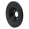 E-Line Drilled & Slotted Black Brake Rotor, 2008-2015 Audi/Porsche/Volkswagen, Position: Rear Right - image 2