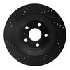 E-Line Drilled & Slotted Black Brake Rotor, 2008-2015 Audi/Porsche/Volkswagen, Position: Rear Right - image 4