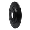 E-Line Drilled & Slotted Black Brake Rotor, Fits Select Audi/Porsche/Volkswagen, Position: Rear Right - image 4