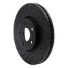 E-Line Drilled & Slotted Black Brake Rotor, 2011-2017 Audi/Porsche/Volkswagen, Position: Front Left - image 2