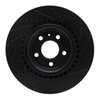 E-Line Drilled & Slotted Black Brake Rotor, Fits Select Audi/Porsche/Volkswagen, Position: Rear Left - image 2