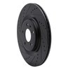 E-Line Drilled & Slotted Black Brake Rotor, Fits Select Audi/Porsche/Volkswagen, Position: Rear Left - image 3