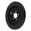 E-Line Drilled & Slotted Black Brake Rotor, Fits Select Audi/Porsche/Volkswagen, Position: Rear Right - image 4